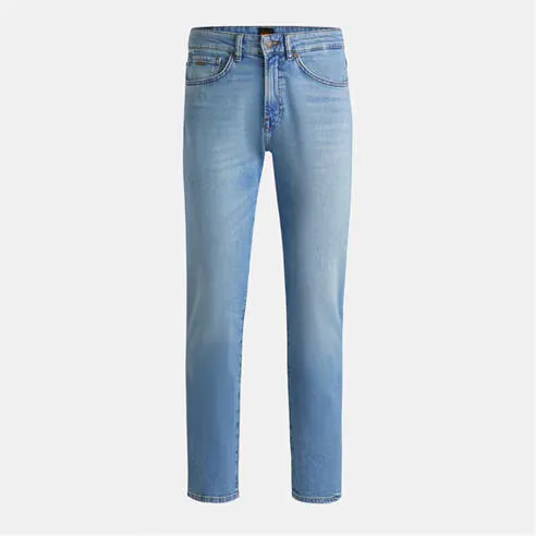 Boss Men's Re.Maine BC Straight Denim Jeans with Iconic Logo Patch