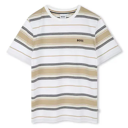 Boss Kids' Stripe Logo T-Shirt