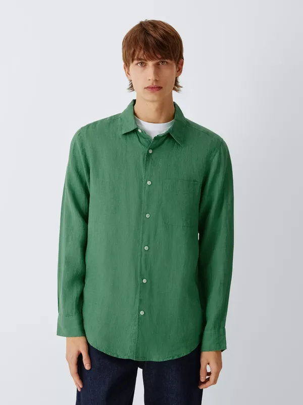 John Lewis Regular Fit Linen Shirt