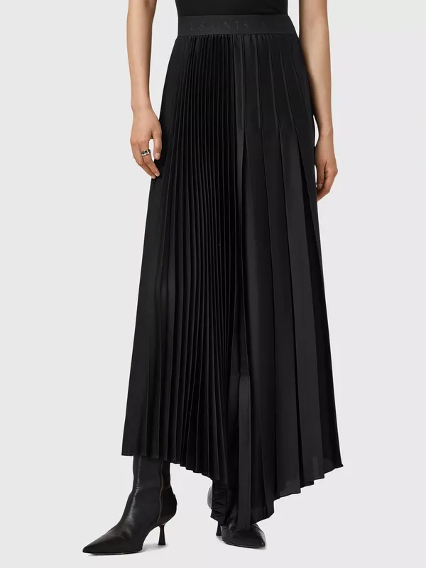 AllSaints Jax Pleated Midi Skirt