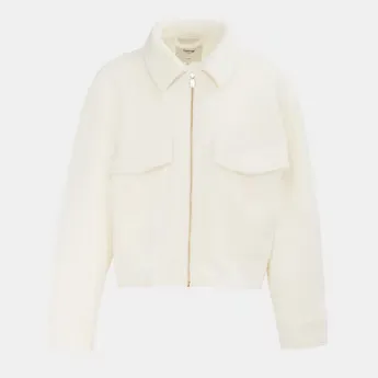 Firetrap Women's Short Textured Cropped Long Sleeve Shearling Jacket