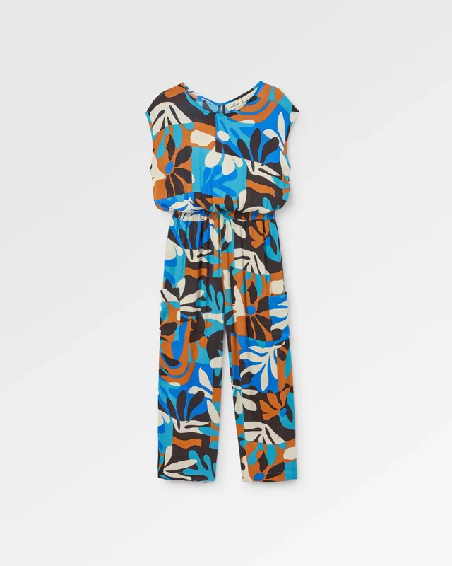 Passenger Clothing Thimbleberry Jumpsuit - Mountain Foliage Blue