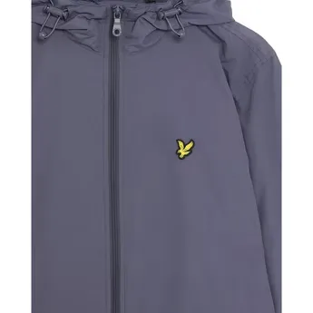 Lyle and Scott Men's Zip Through Cotton Wind Resistant Long Sleeve Hooded Rain Anorak