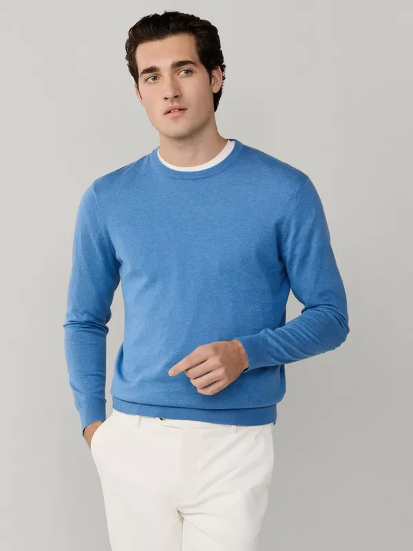 Hackett London Cotton Blend with Cashmere Crew Neck Jumper