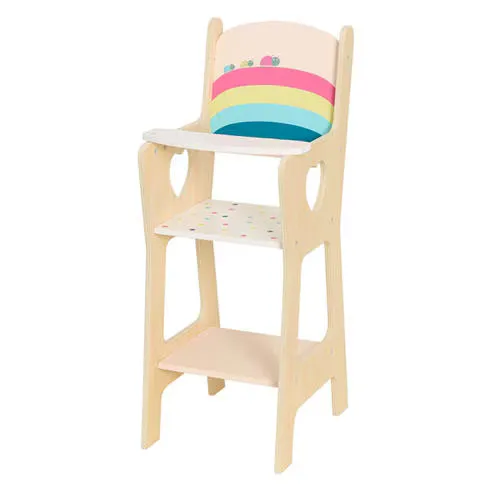 Tooky Toy Wooden White Doll High Chair
