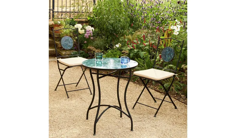 Argos Home Mosaic 2 Seater Metal Garden Bistro Set