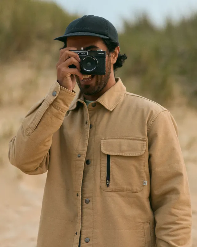 Passenger Clothing Taranaki Canvas Quilted Overshirt - Stone