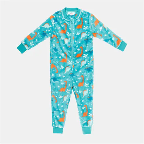 Star Fleece Onesie Infant Dino Print