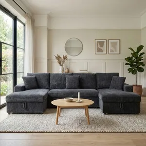 Maddox Pull Out Sofa Bed with Storage - Anthracite