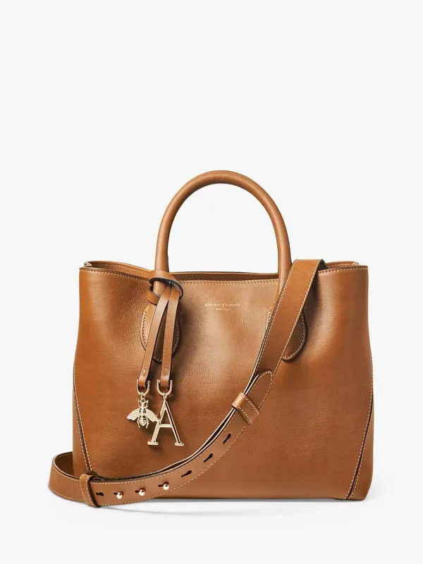 Aspinal of London Midi London Smooth Leather Tote Bag