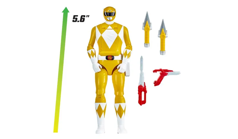 Mighty Morphin PowerRangers AutoMorphin Yellow ActionFigure