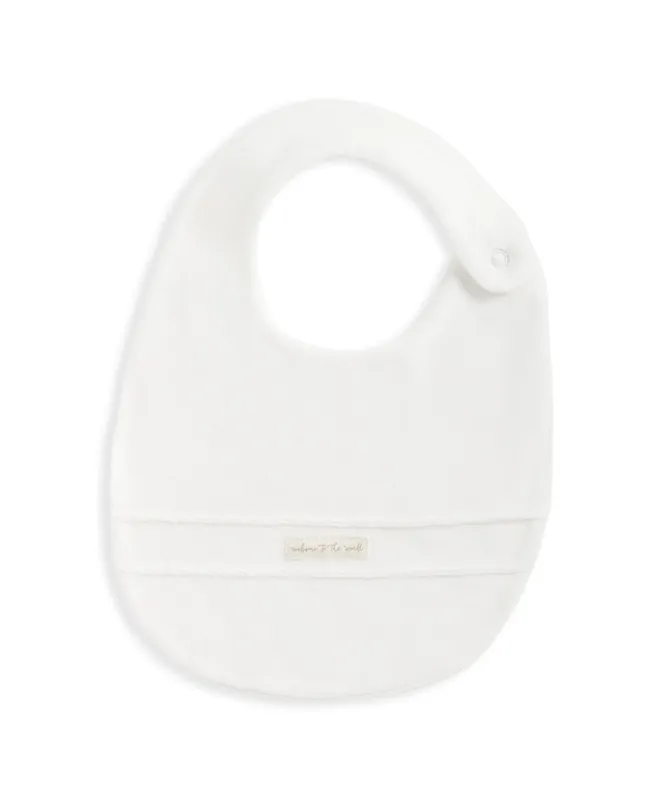 Mamas & Papas Velour Bib - White