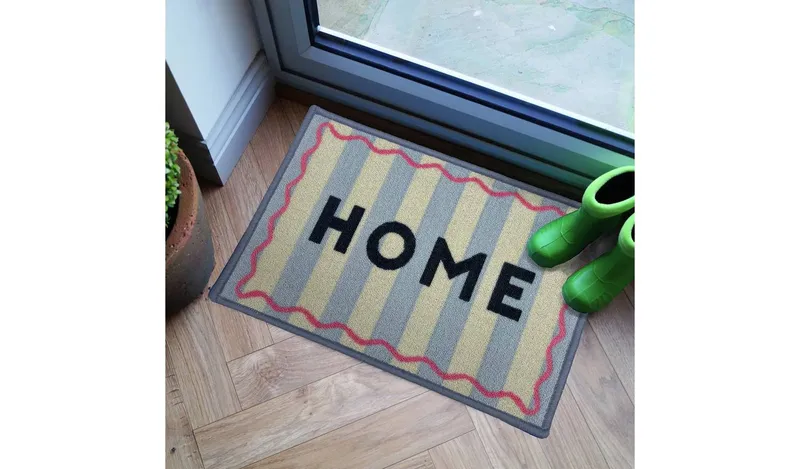 Primeur Mighty Mats Home Stripe Natural Doormat - 60x40cm