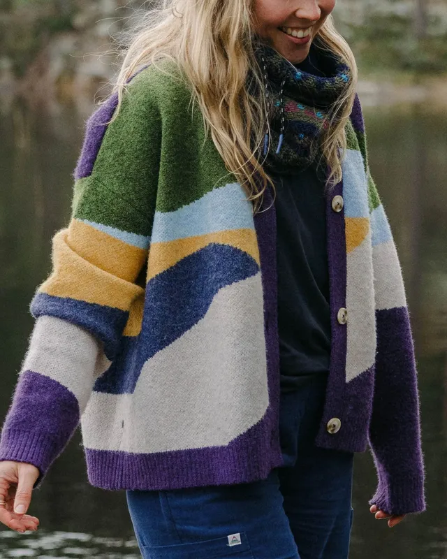 Passenger Clothing Scenic Knitted Cardigan - Scenic Deep Plum