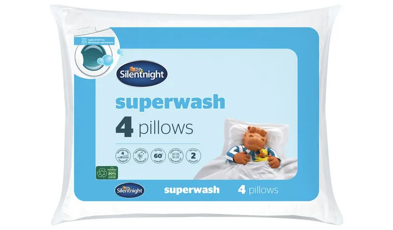 Silentnight Superwash Medium Firm Pillows - 4 Pack