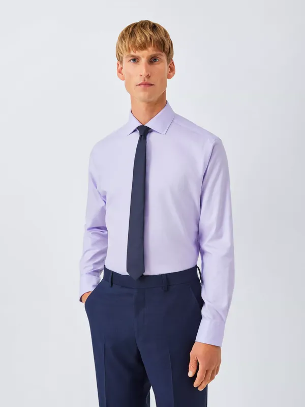 John Lewis Tailored Fit Herringbone Shirt
