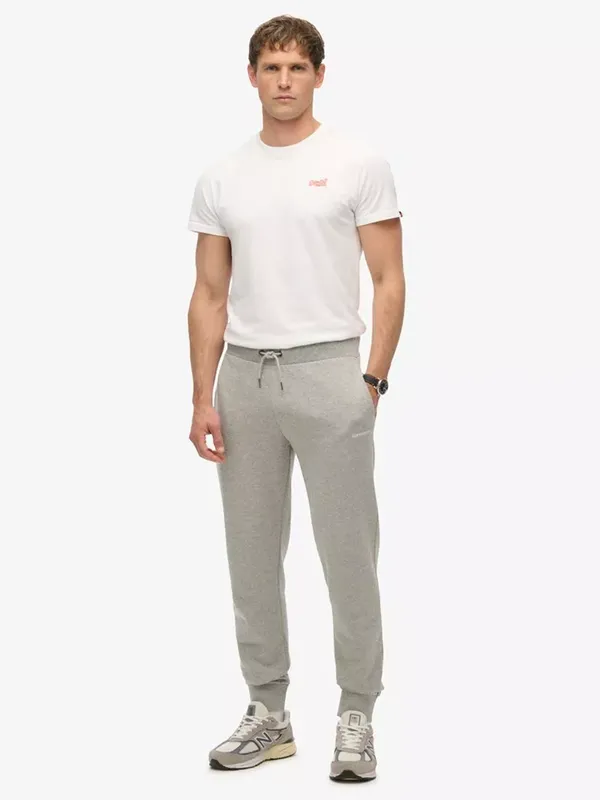Superdry Plain Joggers, Grey Marl