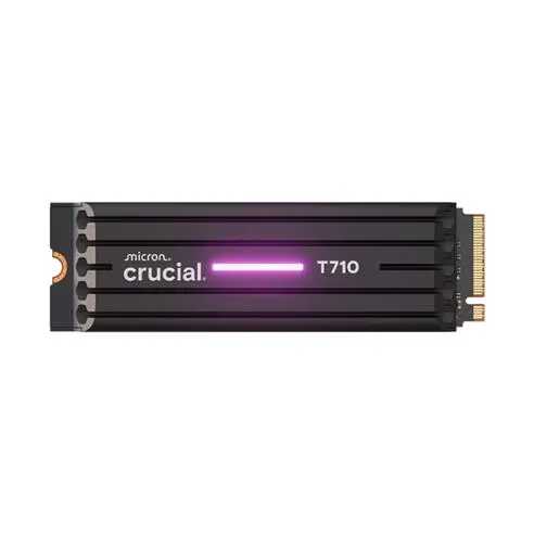 Crucial Technology T710 1TB PCIe Gen5 NVMe 2280 M.2 SSD with heatsink