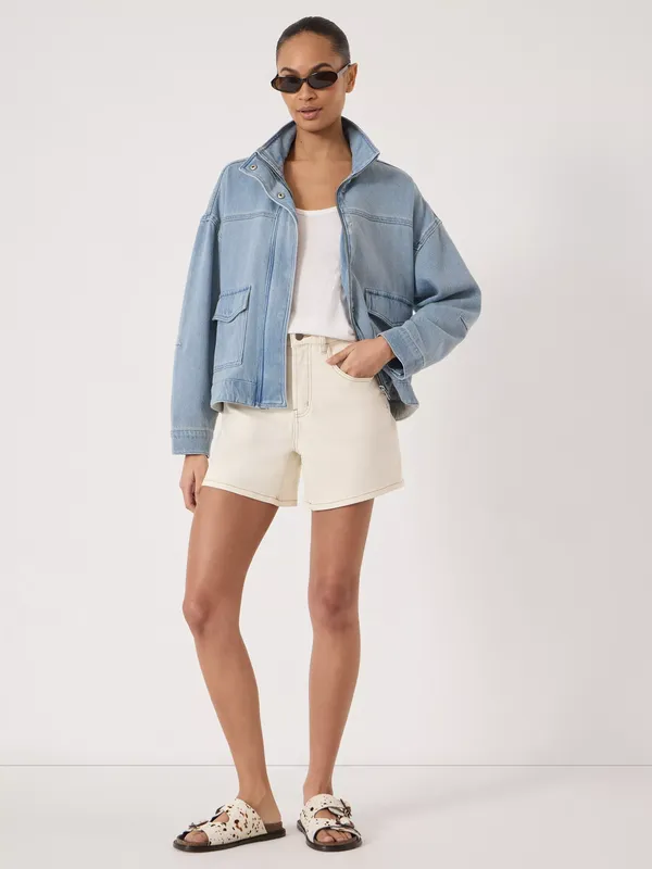 HUSH Robbie Denim Jacket, Light Blue Authentic