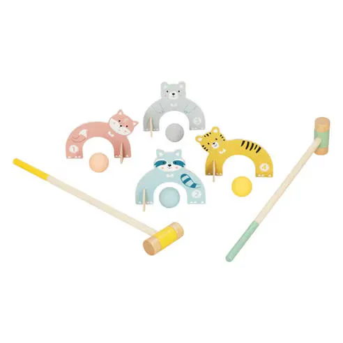 Tooky Toy Wooden Animal Croquet Game
