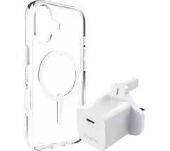 ZAGG Crystal Palace Snap iPhone 17 Clear Case & Mophie 30 W USB Type-C Wall Charger Bundle