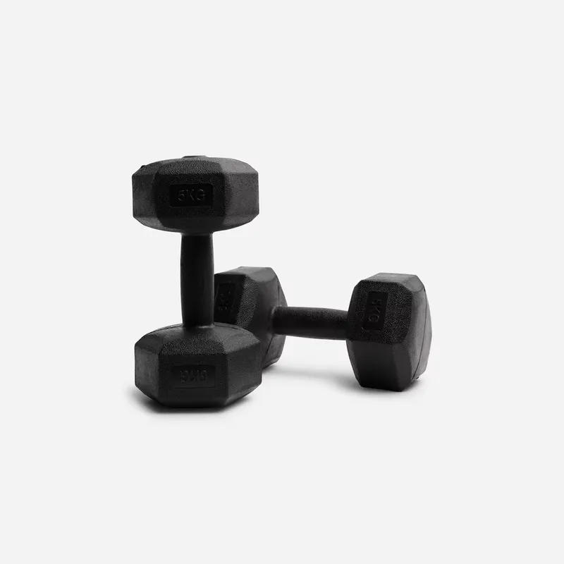 NORTHERN Plastic Hex Dumbbells - 2 x 5KG