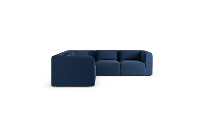 Habitat Lars Reversible Corner Sofa - Navy Blue - Ash Leg