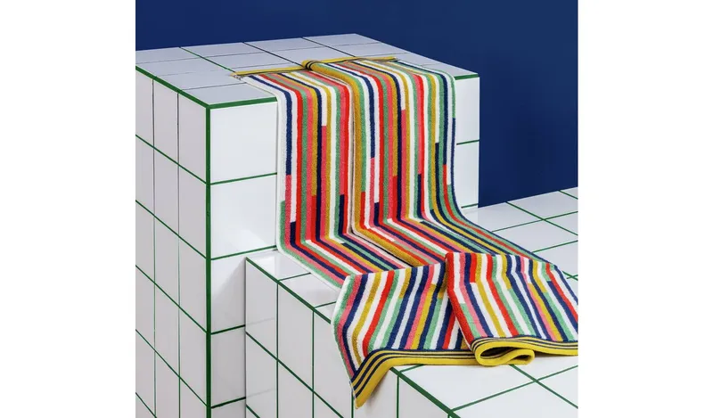 Habitat 60 Klee Stripe Bath Sheet by Margo Selby - Multi