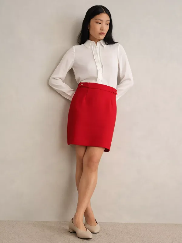 Hobbs Nessie Mini Skirt, Pepper Red
