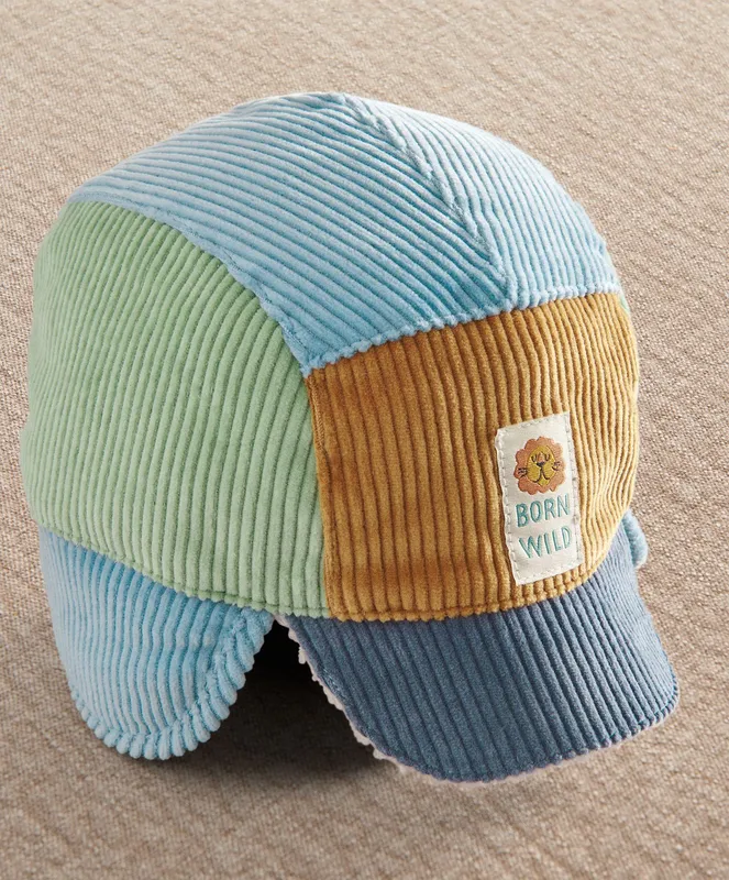 Mamas & Papas Patchwork Corduroy Trapper Hat