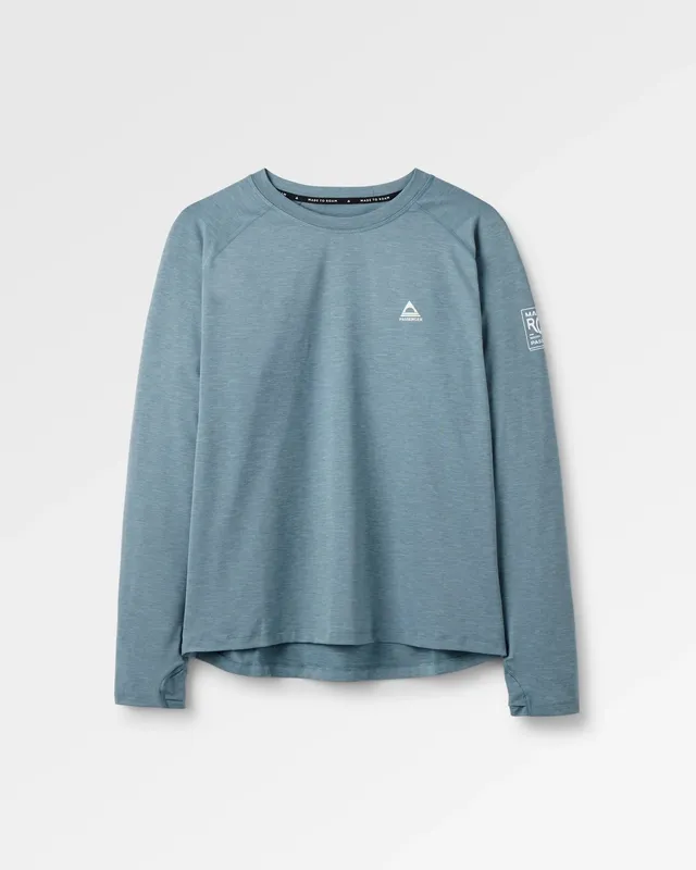Passenger Clothing Light Ray Lightweight UPF50 LS T-Shirt - Storm Grey Marl