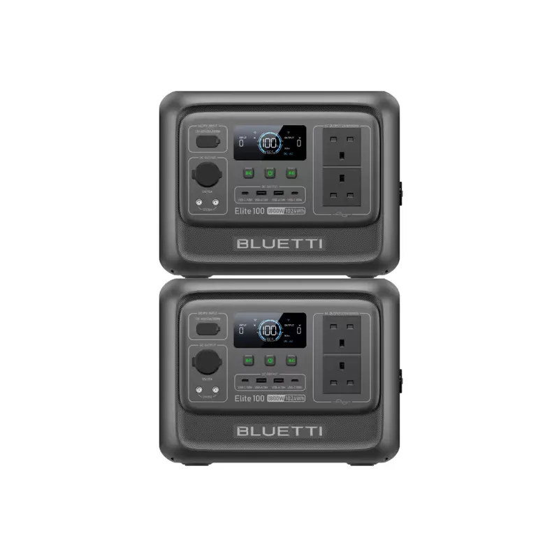 BLUETTI Elite 100 V2 solar generator (2 units), 1024Wh for Backup Power (5% coupon)