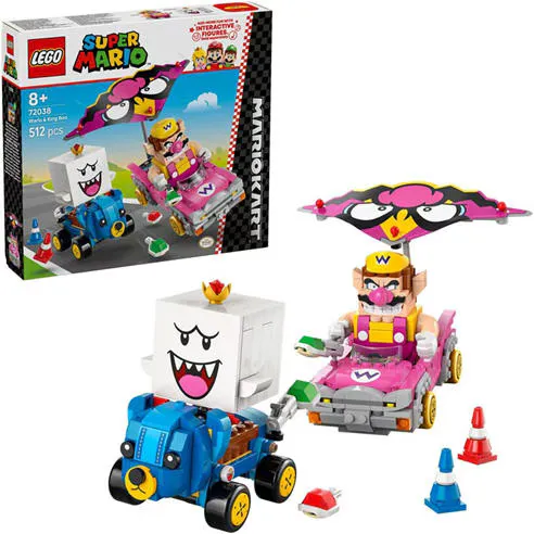 LEGO® Super Mario™ 72038 Mario Kart™ – Wario & King Boo Figures and 2 Karts