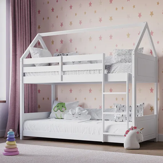 Plation Low Play House Bunk Bed - White
