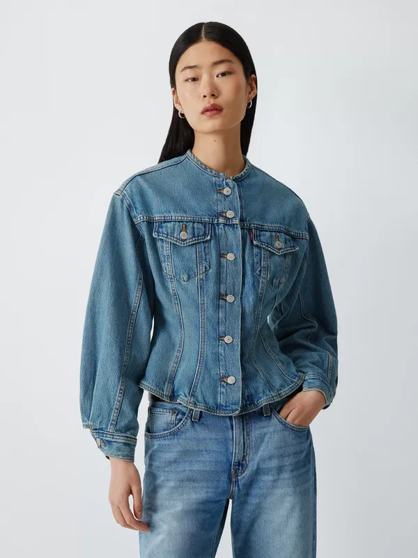 Levi's Sculpted Trucker Denim Jacket, Blue