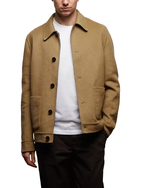 Guards London Irish Reversible Wool Blend Harrington Jacket, Grey Camel