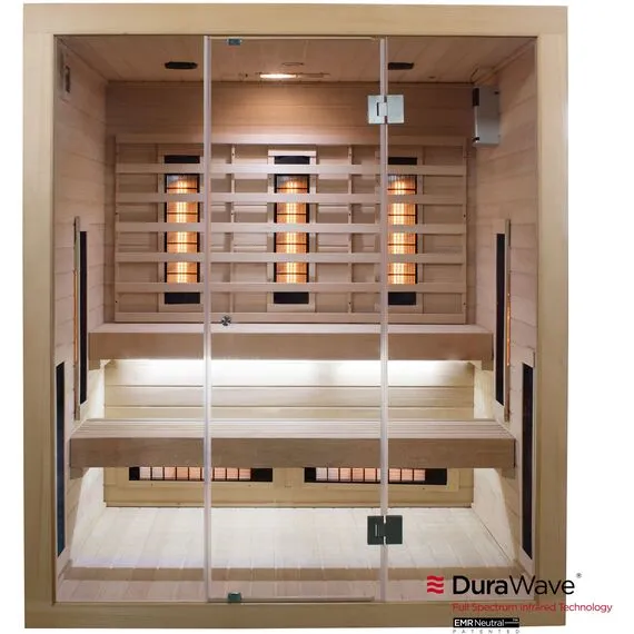 6 Person Indoor Full Spectrum Infrared Sauna EMR Neutral - Brown