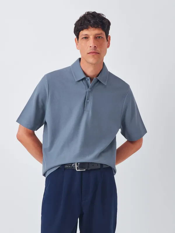 John Lewis Short Sleeve Supima Cotton Pique Polo Shirt