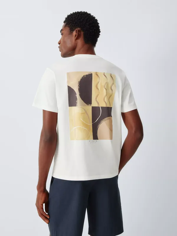 Kin Art Tile Cotton T-Shirt, Cloud Dancer