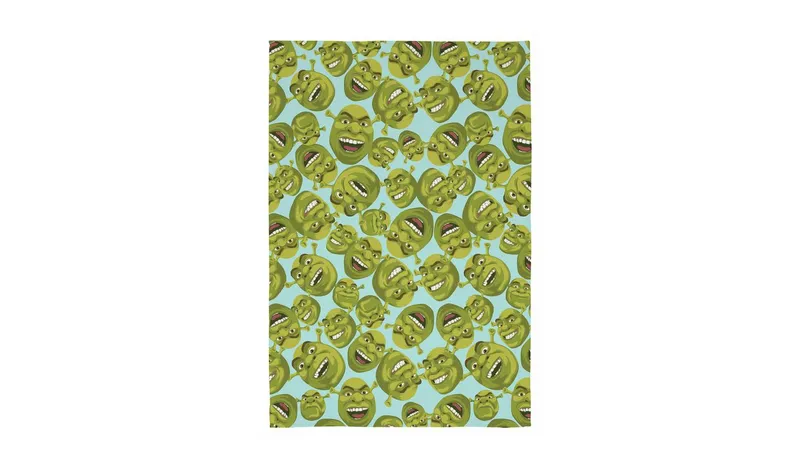 Shrek Face Fleece Throw - Green - 150x100cm