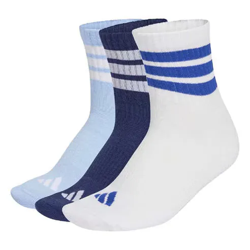 adidas 3-Stripes Cushioned Mid-Cut Socks
