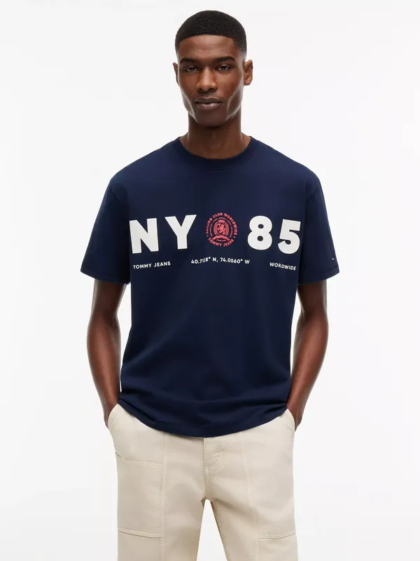 Tommy Hilfiger X Crest 1985 Logo Crew Neck T-Shirt, Navy