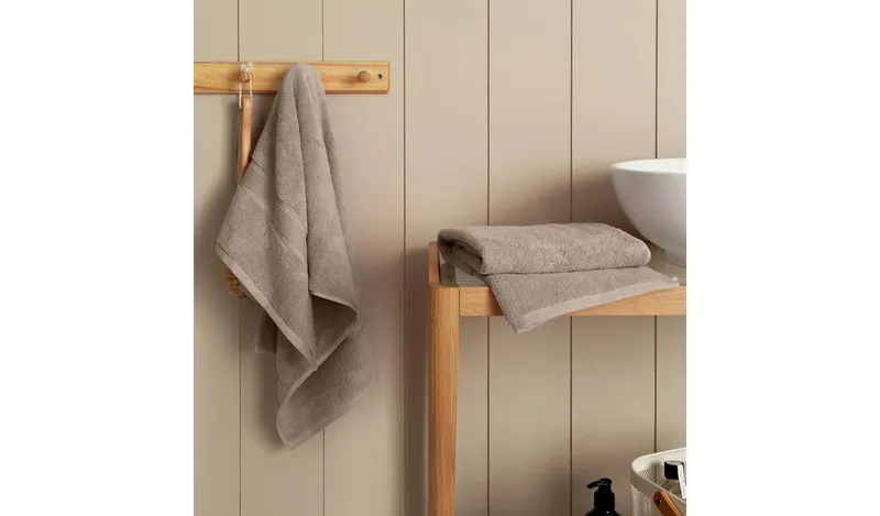 Habitat Cotton Supersoft 2 Pack Hand Towel - Oatmeal