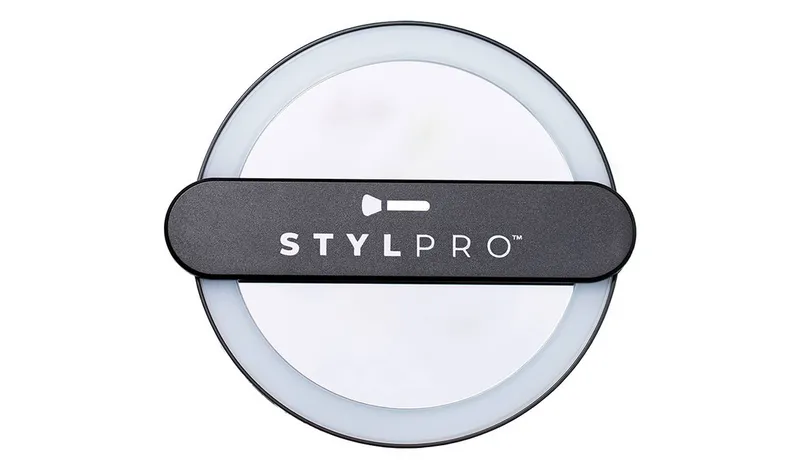 STYLPRO Twirl Me Up Hand Held LED Mirror - Black