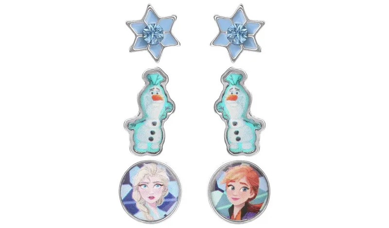 Disney Silver Coloured Frozen 2 Stud Earrings Set of 3