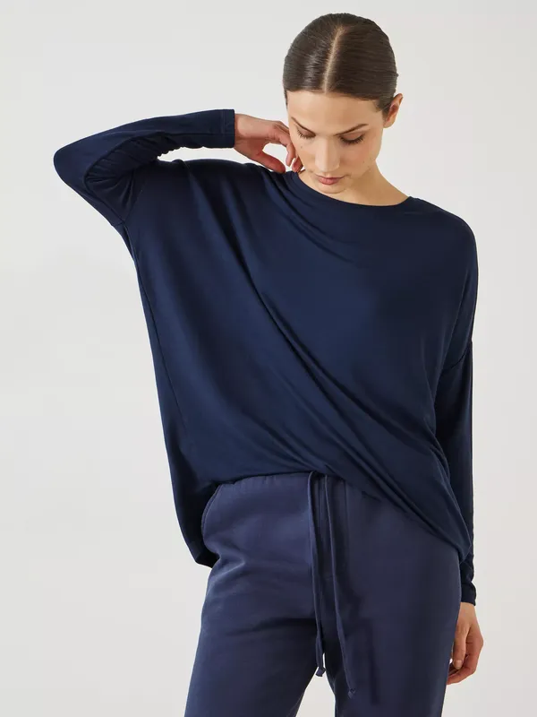 HUSH Gillian Ecovero Wide Jersey Top