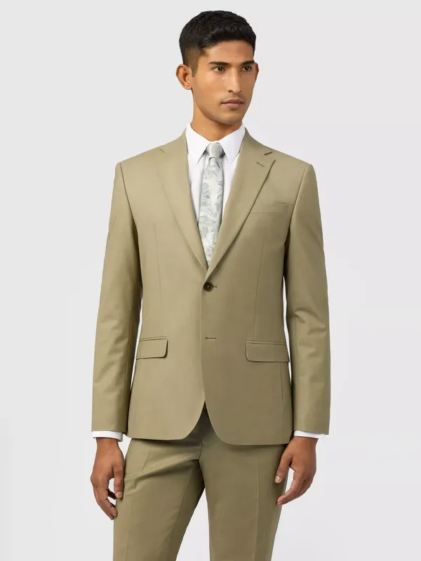 Ted Baker Bern Slim Cut Panama Cloth Blazer, Olive