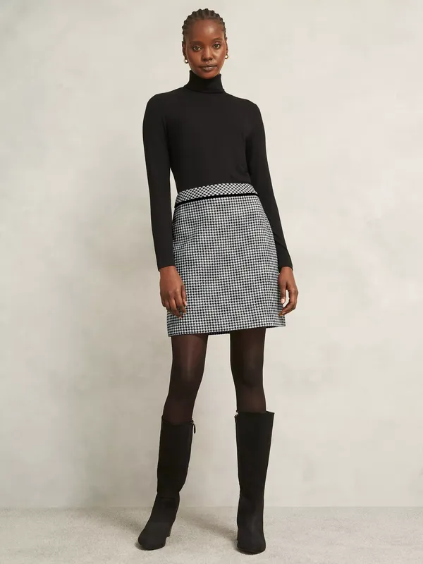Hobbs Dolly Wool Check Mini Skirt