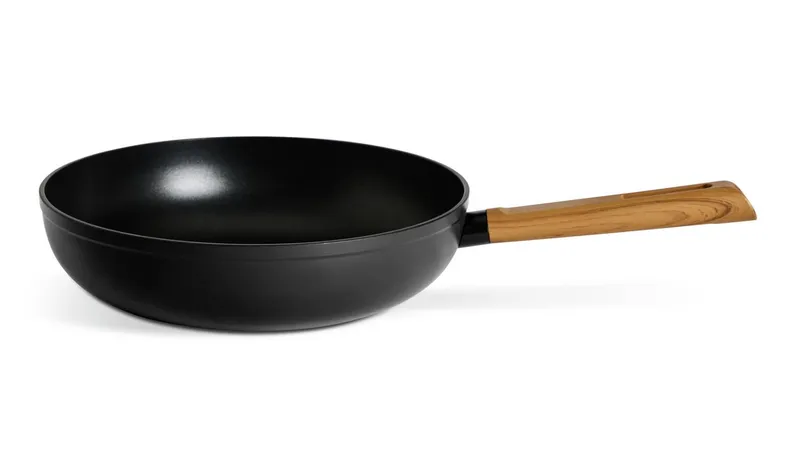 Habitat Wood Effect 28cm Non Stick Aluminium Wok