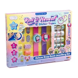 Roll and Reveal Sticker Tapes Deluxe Snap Band Craft Set